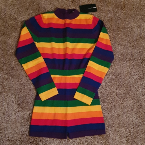 fashion nova rainbow jumpsuit